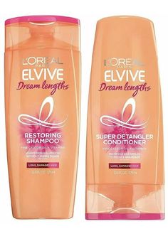 L'oreal Paris Elvive Dream Lengths Shampoo & Conditioner 12.6 Fl Oz Each New. Elvive Shampoo, Loreal Shampoo, Girl Hygiene, Hair Control, Damaged Hair Repair, Hair Strengthening, Hair Repair, Shampoo Conditioner, L Oreal