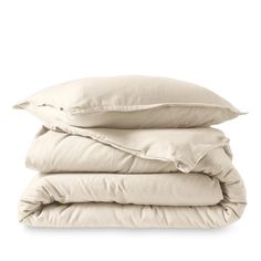 three pillows stacked on top of each other