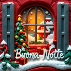 an image of a christmas scene with the words bonna - note written in white