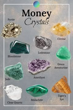 Crystal And Meanings, Gemstone For Wealth, Colors To Attract Money, Spiritual Stones Crystals, Money Stones Crystals, Crystal For Prosperity, Crystals For Money And Luck, Crystals For Financial Abundance, Stones For Luck