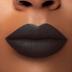 A bold black liquid matte lipstick. Jezebel is the perfect lipstick for even the most virtuous woman to wear. Long-lasting colorNon-Transferable Black Lipstick Look, Black Lipstick Makeup, Fall Lip Color, Girls Lipstick, Kampala Uganda, Perfect Lipstick, Women Lipstick, Dark Lipstick, Brown Lipstick