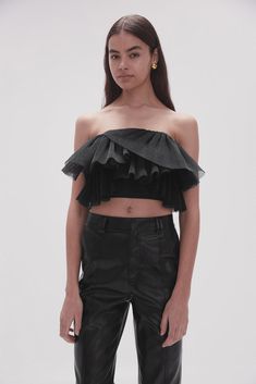 Fitted Crop Top With Boned Bodice, Fitted Cropped Crop Top With Boned Bodice, Sheer Organza Tops For Evening, Fitted Organza Tops For Evening, Evening Fitted Crop Top With Boned Bodice, Fitted Sheer Organza Top, Chic Fitted Slightly Cropped Top, Sheer Fitted Crop Top For Party, Boned Bodice Cropped Crop Top For Summer