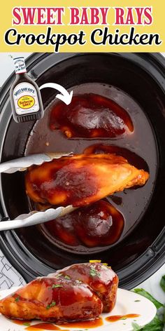 two baby rays are being cooked in the crockpot