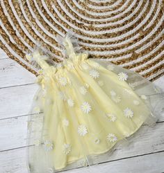 Summer Floral Applique Tutu Dress For Dress-up, Floral Applique Tutu Dress For Summer Dress-up, Summer Yellow Ruffled Tutu Dress, Yellow Sweet Dress With Ruffles, Spring Yellow Tulle Princess Dress, Yellow Sleeveless Tutu Dress For Dress-up, Summer Embroidered Princess Dress, Summer Princess Dress With Embroidery, Yellow Princess Dress For Summer