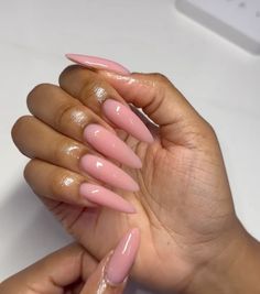 Celebrity Nails, Pink Ombre Nails, Acrylic Nails Coffin, Long Acrylic Nails, Rhinestone Nails, Brown Skin, Ombre Nails, Nude Nails