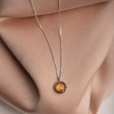 Dainty Citrine necklace in 14K white gold, yellow gold or rose gold. Dainty natural citrine pendant on 14K solid gold chain with a spring clasp. A great birthday gift choice by Kyklos Jewelry as citrine is the November birthstone. 100% handcrafted with love! ● Metal: 14K solid gold, 14K white gold or 14K rose gold ● Gemstone: Citrine, round briolette cut  ● Stone Diameter: 10mm (0.4in) ● Length: 39cm (15.5in) to 47cm (18.5) HOW TO ORDER - CUSTOM ORDERS ●Choose from the drop down menus the availa Luxury Amber Necklace With Polished Finish, Luxury Citrine Birthstone Jewelry, Elegant Citrine Necklace With Polished Finish, Pendant Citrine Necklace With Polished Finish, Polished Yellow Gold Citrine Necklace, Yellow Gold Citrine Necklace With Polished Finish, Polished Citrine Pendant Necklace, Luxury Amber Necklaces For Anniversary, Luxury Amber Necklace For Anniversary