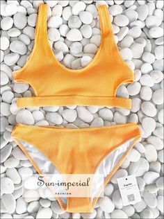 Material:Polyester Support Type:Wire Free Pattern Type:Solid With Pad:Yes sun-imperialCYY1184/CYY1184R/CYY1184L Gender:Women Waist:Mid Waist Fit:Fits true to size, take your normal size Item Type:Bikinis Set Color:As Photos Show Size:S M L XL XXL Item Type:Bikini Set Use For:Traveling Beach Swimming Style:Tank top, Rib knit Fabric:90% nylon,10% spandex About Cup style:With padding bra Garment Care:Regular wash See size chart : https://sun-imperial.com/pages/size-chartSizing advice :Most items ru Colorful Swimwear, Yellow Two Piece, Cabo Mexico, Two Piece Swimwear, Cute Bathing Suits, Summer Suits, Cute Swimsuits, Cute Bikinis, Mode Inspiration