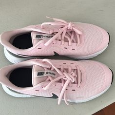 Pink Brand New Never Worn Running Shoes Nike Revolution Size 5 Pink Running Shoes, Nike Pink, Pink Brand, Running Shoes Nike, Shoes Color, Pretty Shoes, Shoes Nike, Running Sneakers, Nike Shoes