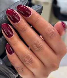 Berry Nails, Round Nails, Oval Nails, Girls Nails, Nail Art Ideas, Fire Nails, Classy Nails