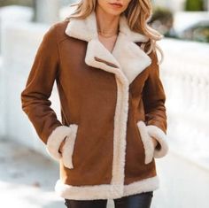 Women Fur Coat, Shearling Aviator Jacket, Shearling Jacket Women, Jacket Fur, Sheepskin Jacket, Fur Coats Women