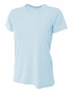 Ladies' Cooling Performance T-Shirt - PASTEL BLUE - S | A4 Women's Cooling Performance T-Shirt in Pastel Blue Size Small | Polyester Light Blue T Shirt, Ladies Shorts, Workout Tops For Women, Pastel Mint, Home T Shirts, Crew Shirt, Blue T, Active Women, Womens Activewear