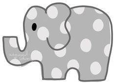 an elephant with white polka dots on it