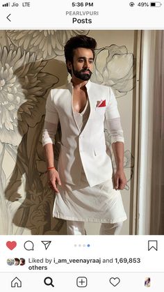 Open Sherwani, Bohemian Outfit Men, Sf Fashion, Groom Collection, Jackets Design, Indian Wedding Suits Men, White Outfit For Men, Gents Shirts