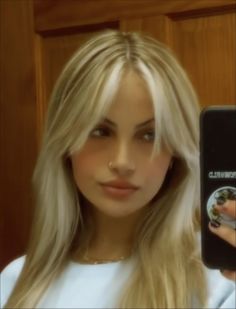 #curtainbangs Bleach Blonde Curtain Bangs, Curtain Bangs Medium Hair Blonde Straight, Curtain Bangs Blonde Money Piece, Straight Hair Short Curtain Bangs, Emrata Curtain Bangs, Curtain Bangs Nose Length, Long Whispy Curtains Bangs Medium Hair, Bright Blonde Curtain Bangs, Short Dirty Blonde Hair With Curtain Bangs And Layers