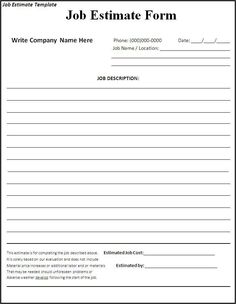 a job application form for someone to write