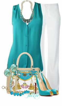 Turquoise Outfit Ideas, Turquoise Shoes Outfit, Turquoise Outfit, Turquoise Shoes, Turquoise Top, Summer Shades, Nude Shoes, Image Consultant, Shoes Outfit