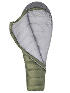 an open sleeping bag on a white background