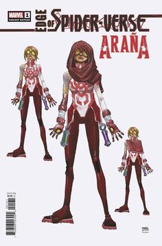 the cover to spider - verse arana, with two women in red and white outfits