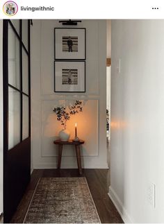 the hallway is clean and ready to be used as a place for someone to sit