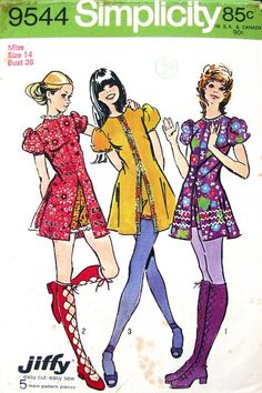 70s Mode, Hot Pants Shorts, Jr High, Vintage Dress Patterns, Retro Mode, 1970s Fashion, Simplicity Sewing Patterns