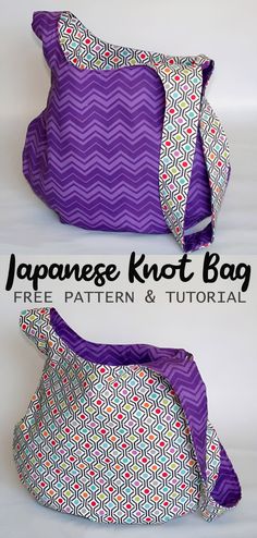 japanese knot bag free pattern and video