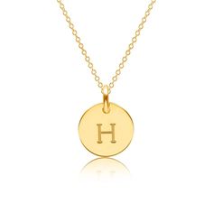 14K Gold Initial Necklace - Uppercase