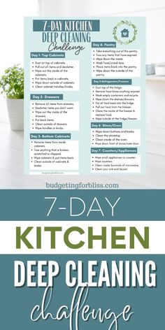 the 7 day kitchen deep cleaning challenge is here to help you get organized and clean