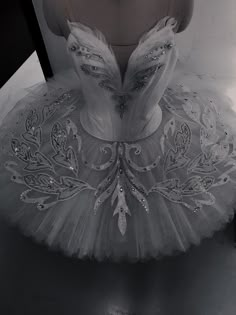 black and white photograph of a ballerina's tutu