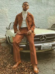 Diggy Simmons Fashion, 70s Fashion Men Black, Indie Suits Men, Diggy Simmons Aesthetic, Vintage Mens Fashion 1950s Classy, 80’s Fashion Men, 70s Inspired Outfits Men, Men’s 70s Fashion, 70s Mens Outfits