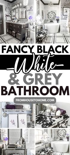 Black, White And Grey Bathroom Makeover Ideas