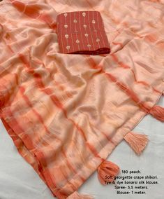 *TOP TRENDING*
Rate - 930
New shibori saree from rf 

Rf- 180

Rf- niharika shibori

Quality- soft smooth georgette feel saree with shibori prints.

Cotton tassles on pallu.

Blouse- perfectly matched tye and dye banarsi silk blouse.


Saree- 5.5 meters.
Blouse - 1 meter.

Top trusted quality feom rf