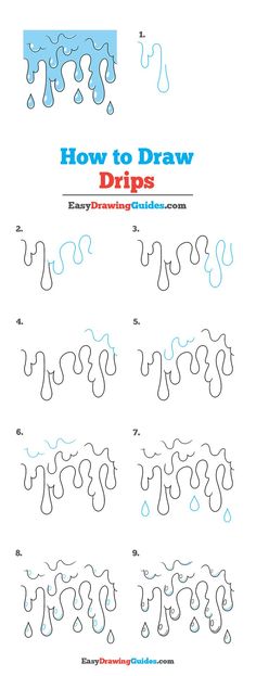 how to draw drips for kids