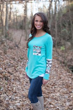 Pink Lily Boutique, Sequin Blouse, The Lucky One, Pocket Shirt, Pink Lily, Aztec Print, Pocket Tee, Fall Winter Outfits, Cute Shirts