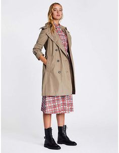 Burberry Women's Beige Amberford Cotton Trench Coat Cotton Trench Coat, Short Trench Coat, Long Trench Coat, Mission Statement