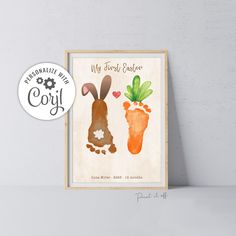 a poster with the words, my bunny brother and carrot