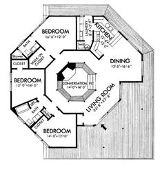 the floor plan for a small cabin home