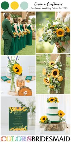 sunflower wedding colors for the bride and groom