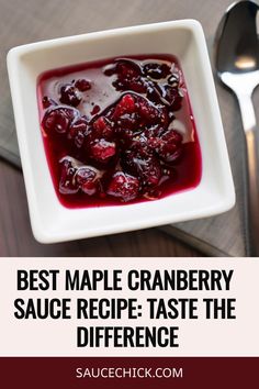 Maple Cranberry Sauce Recipe Cranberry Maple Syrup, Christmas Ham, Cranberry Sauce Homemade, Frozen Cranberries, Recipe Sweet, Holiday Feast, Honey And Cinnamon