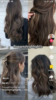 Stylish Hair Colors, Light Brunette Hair, Beauty Tips With Honey, Light Brunette, Brunette Hair With Highlights, Birthday Hair, Brown Highlights, Hair Color Balayage