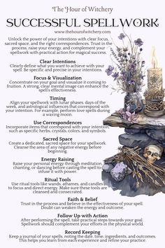 Successful Spellwork, Rituals, Witchcraft, Spirituality, Energy Work, Spells, Altar, Intentions