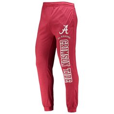 When cooler temperatures hit, kick back while you stay warm in this Alabama Crimson Tide Meter Hoodie T-shirt and jogger pants set. It features the official Alabama Crimson Tide logo printed above the team name on both pieces. An elastic waistband also provides a flexible fit for added comfort.When cooler temperatures hit, kick back while you stay warm in this Alabama Crimson Tide Meter Hoodie T-shirt and jogger pants set. It features the official Alabama Crimson Tide logo printed above the team Winter Sportswear Red Bottoms, Red Sports Pants For Winter, Collegiate Winter Sweats For Loungewear, Red Winter Sports Pants, Winter Sports Cotton Pants, Sporty Red Sweatpants For Winter, Red Cotton Sweats For Winter, Red Sweats For Fall Loungewear, Red Cotton Athleisure Activewear