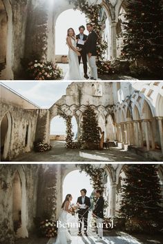 bride and groom with christmas tree decoration during their christmas wedding in the Amalfi Coast Civil Ceremony, Perfect Weather, Cultural Experience