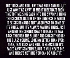 a black and white photo with the words rock and roll on it