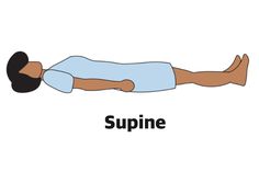 a man is doing an exercise with the words supine