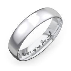 a wedding band with the words we are your dad engraved on it