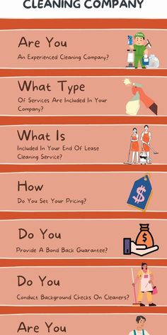 an info poster showing the different types of cleaning products and how they are used to clean