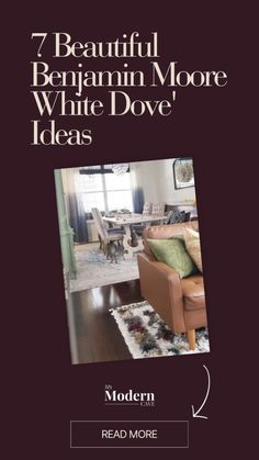 the book cover for 7 beautiful benjamin moore white dove ideas