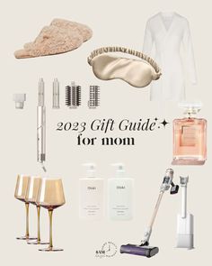 a woman's gift guide for the mom in her life, including personal care products