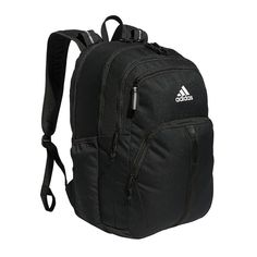 When your items are organized, your day goes smoother. Tuck everything you need in this adidas backpack, and you're ready to head out the door. When your items are organized, your day goes smoother. Tuck everything you need in this adidas backpack, and you're ready to head out the door. FEATURES Padded compartment securely stores up to a 17 inch laptop LoadSpring shoulder straps help ease the weight Multiple zippered pockets give you plenty of storage space Zipper closureDETAILS 13"L x 9.25"W x Adidas Logo Backpack For Outdoor Activities, Adidas Logo Backpack For Everyday Use, Adidas Logo Standard Backpack For Everyday Use, Sporty Adidas Logo Backpack, Functional Adidas Backpack, Sporty School Backpack With Adidas Logo, Black Adidas Bags For Outdoor Activities, Sporty Adidas Backpack For Outdoor Activities, School Backpack With Adidas Logo