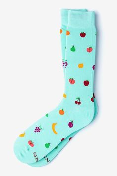 My Favorite Pear Sock Fun Green Cotton Socks, Playful Cotton Socks For Summer, Green Cotton Summer Socks, Blue Cotton Socks For Summer, Fruit Socks, Silly Socks, Daily Nutrition, Shoe Wishlist, Blue Socks